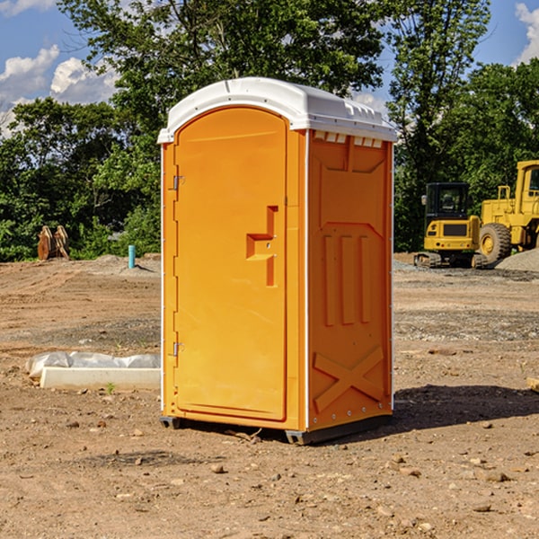 how often are the portable restrooms cleaned and serviced during a rental period in Yarrow Point